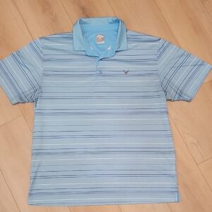 Callaway Men's XL Opti-Dri Polo Shirt Golf PGA Blue Striped